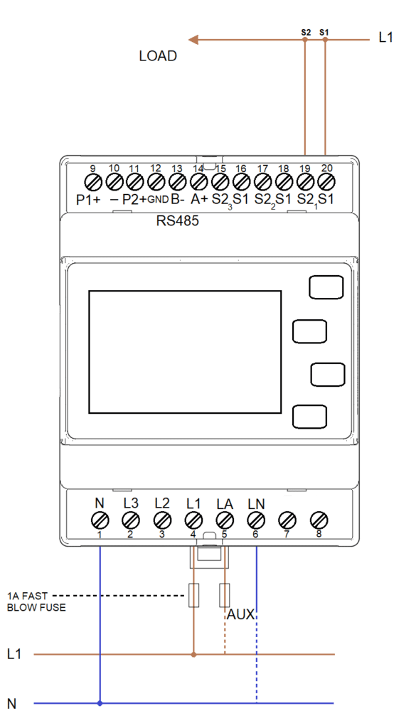 SKD-005-M - Energiezähler - Controlin [ANS.DIA. 1P2L] - 2023